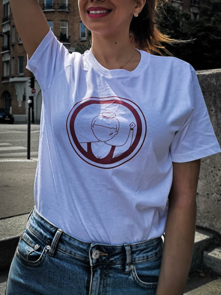 SCARFACE - Tshirt Unisexe BIO (encre rouge)