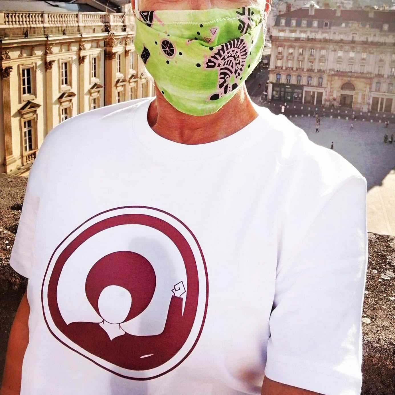 ANGELA - Tshirt Unisexe BIO (encre rouge)
